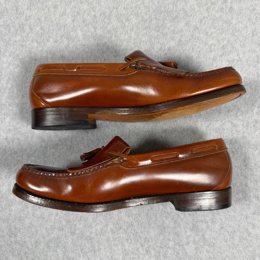SAS Tassel Loafers Womens 9W Mens 7.5 Brown Leather Kiltie Handsewn Made in USA - Picture 5 of 8